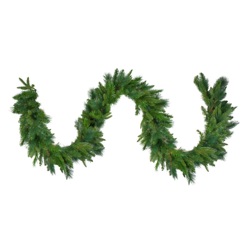 Unlit Garland | 9′ x 14" Rosemary Emerald Angel Pine Artificial Christmas Garland – Unlit Garland Traditional Pine Garland