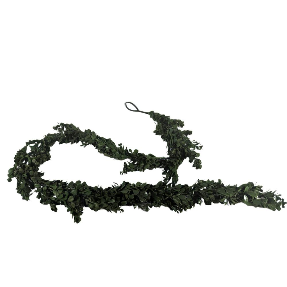 Unlit Garland | Faux Boxwood Christmas Garland – 6′ x 6" – Unlit Garland Unlit Garland