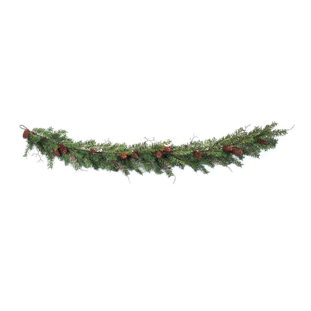 Unlit Garland | Pine and Pinecone Artificial Christmas Garland – 5.5′ x 10" – Unlit Garland Unlit Garland