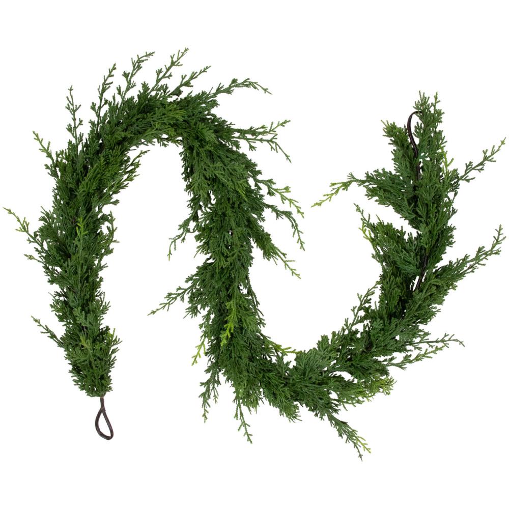 Unlit Garland | Real Touch™️ Soft Cedar Artificial Christmas Garland – 6′ x 7" – Unlit Garland Unlit Garland