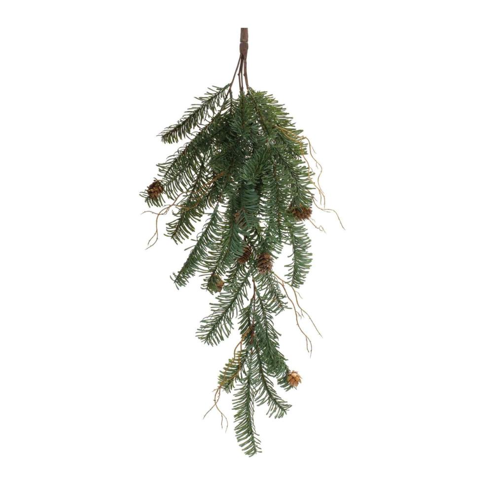 Unlit Swags | Club Pack of 12 Green and Brown Pine Cone Artificial Christmas Swags 26" Swags & Teardrops Unlit Swags