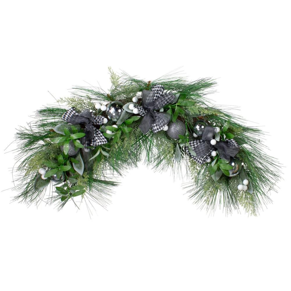 Unlit Swags | Real Touch™ Winter Foliage and Berries Artificial Christmas Swag – 36" – Unlit Swags & Teardrops Unlit Swags