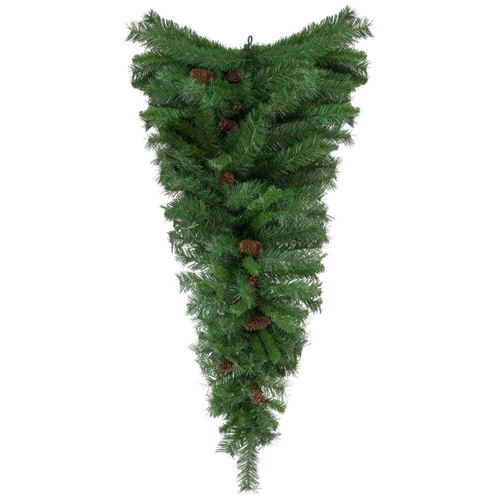 Unlit Teardrops | 42" Black River Pine Artificial Christmas Teardrop Swag with Pine Cones, Unlit Swags & Teardrops Unlit Teardrops