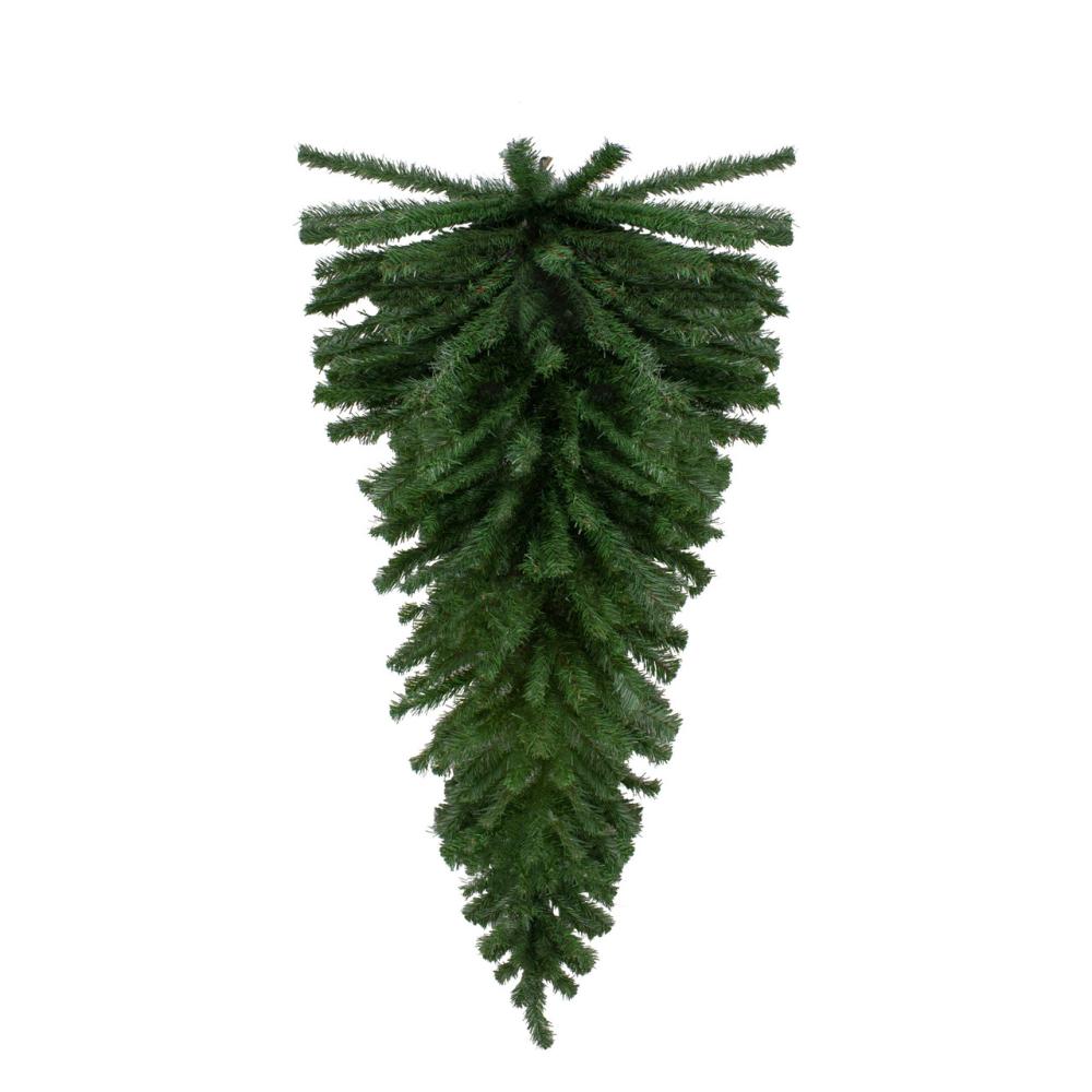 Unlit Teardrops | 54" Green Pine Artificial Christmas Teardrop Swag – Unlit Swags & Teardrops Unlit Swags