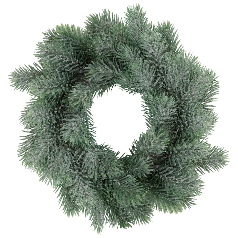 Unlit Wreaths | 10" Frosted Pine Traditional Christmas Wreath Frosted, Flocked, Iced Wreaths Frosted, Flocked, Iced Wreaths