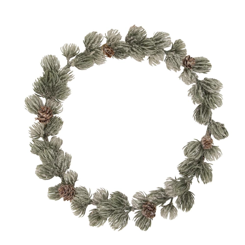 Unlit Wreaths | 12" Mini Frosted Pine Christmas Wreath with Pine Cones Frosted, Flocked, Iced Wreaths Frosted, Flocked, Iced Wreaths