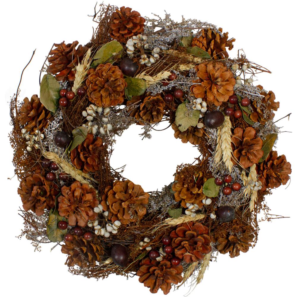 Unlit Wreaths | 14" Pine Cones Berries and Botanicals Artificial Christmas Wreath – Unlit Specialty Wreaths Specialty Wreaths