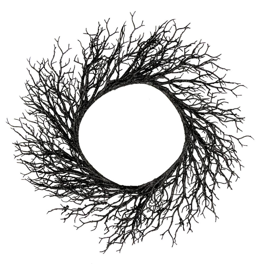 Unlit Wreaths | Black Twig Artificial Halloween Wreath, 24-Inch, Unlit Unlit Wreaths Unlit Wreaths