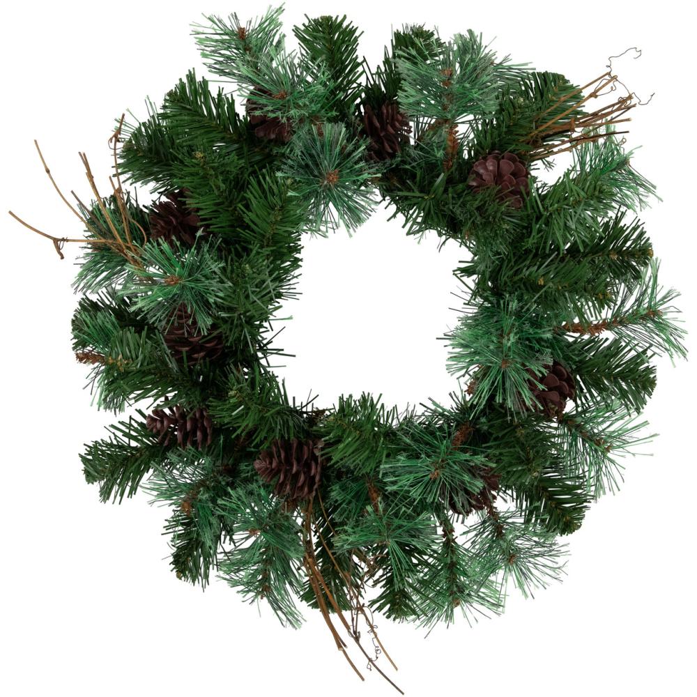 Unlit Wreaths | Country Mixed Pine Artificial Christmas Wreath, 16-Inch, Unlit Traditional Pine Wreaths Traditional Pine Wreaths