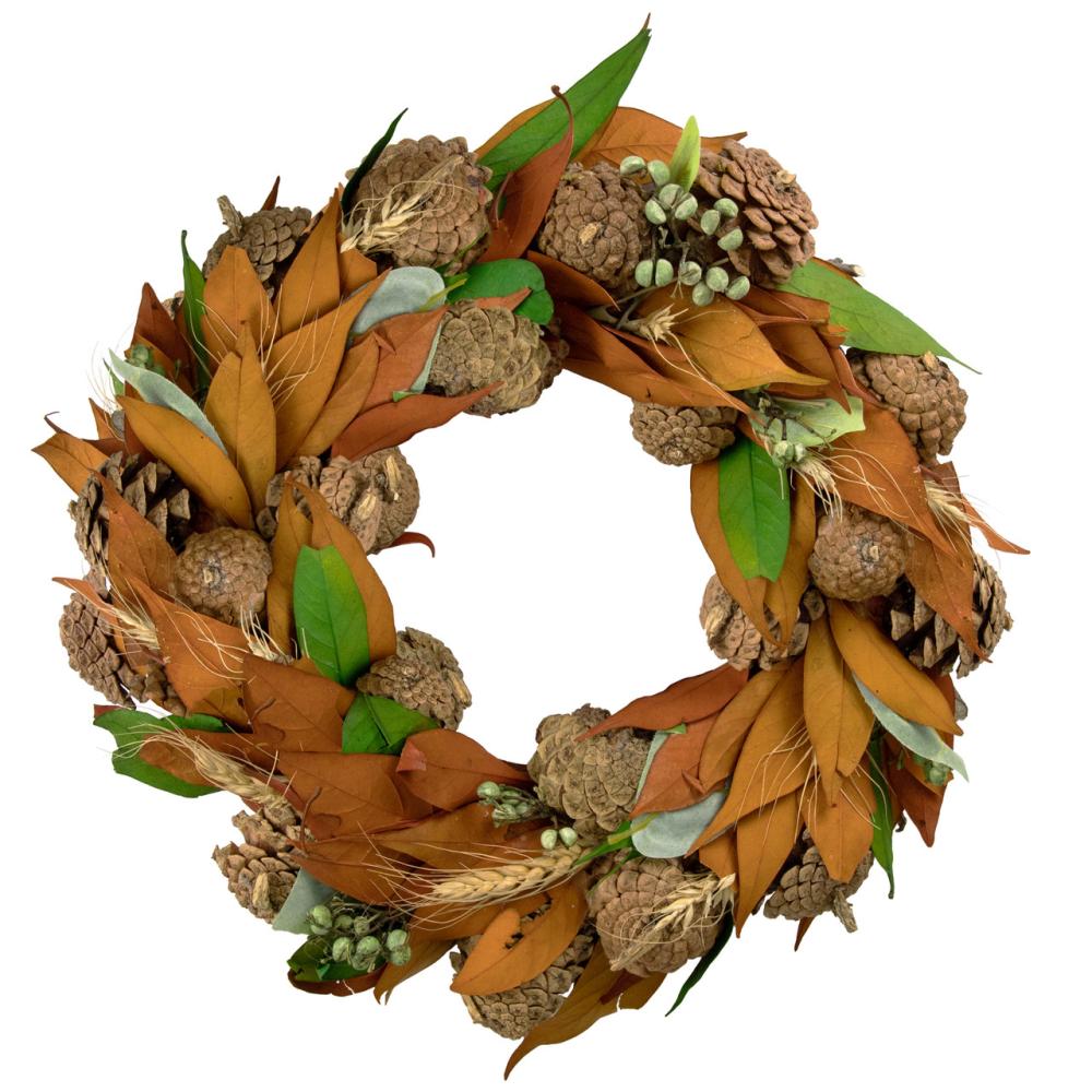 Unlit Wreaths | Fall Foliage and Pine Cones Autumn Harvest Wreath, 12-Inch, Unlit Unlit Wreaths Unlit Wreaths