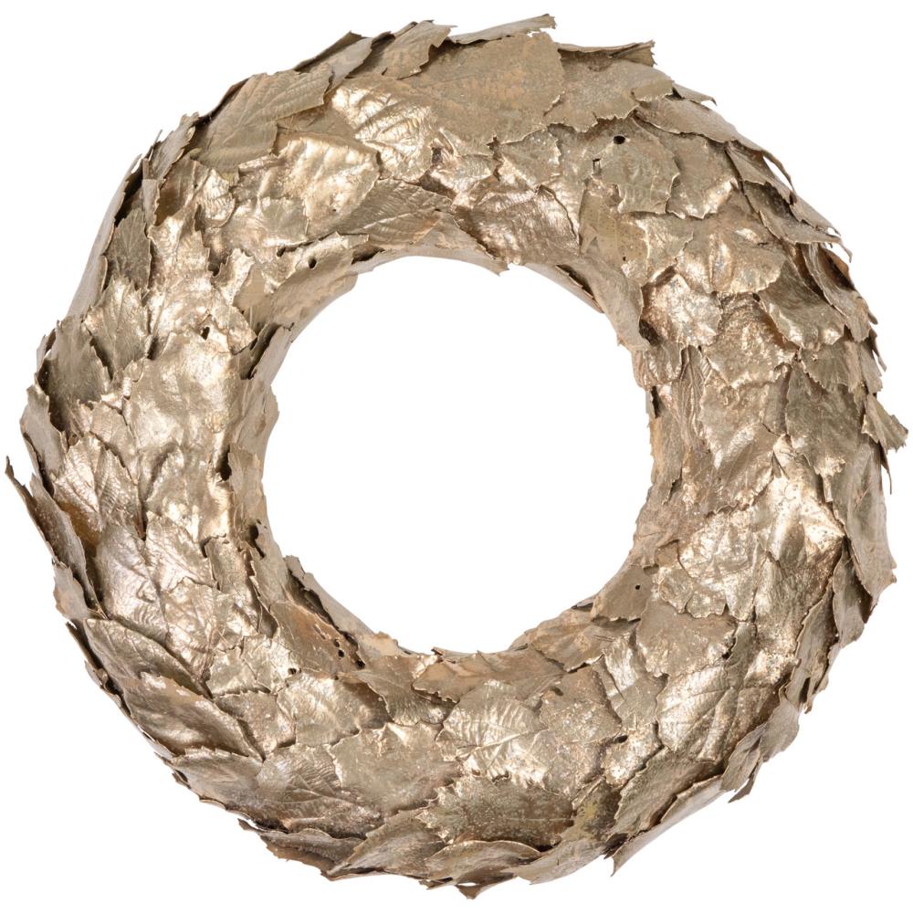 Unlit Wreaths | Gold Layered Leaves Christmas Wreath, 15.5-Inch, Unlit Specialty Wreaths Specialty Wreaths