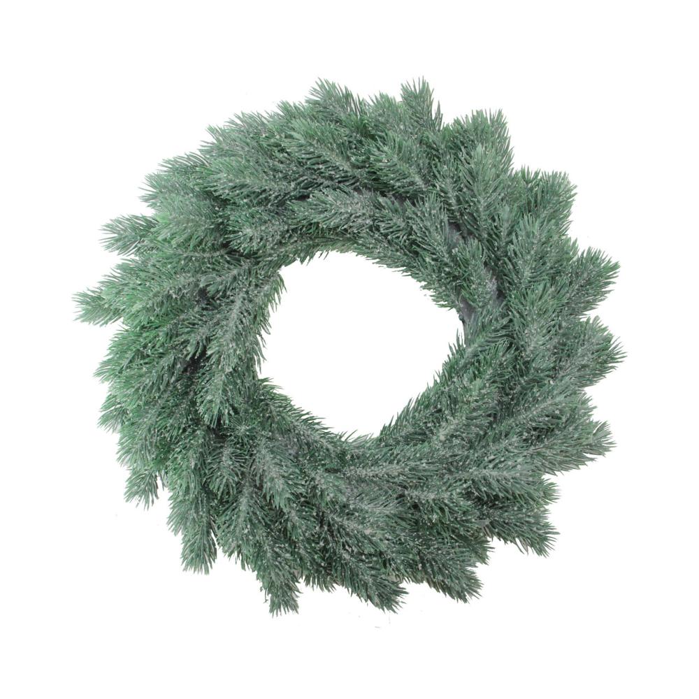 Unlit Wreaths | Green Frosted Pine Artificial Christmas Wreath – 16-Inch, Unlit Unlit Wreaths Unlit Wreaths