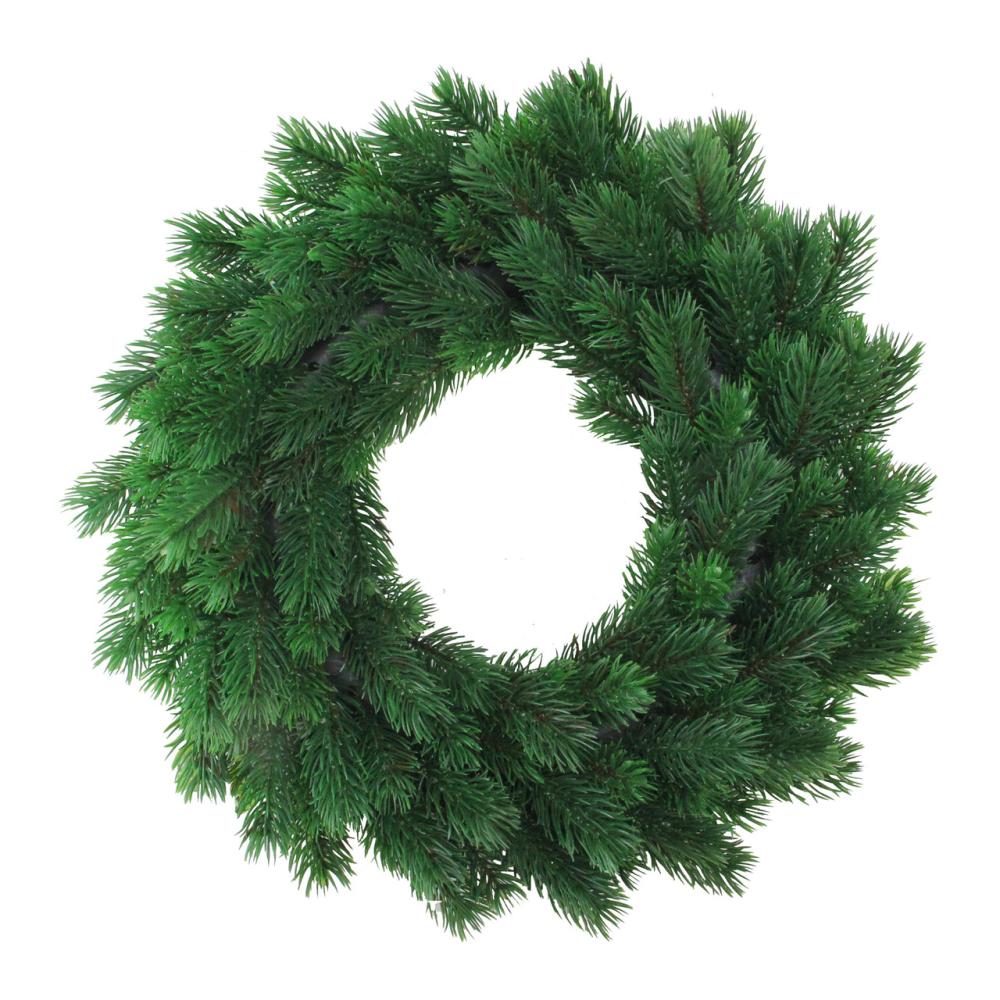 Unlit Wreaths | Green Pine Artificial Christmas Wreath – 16-Inch, Unlit Traditional Pine Wreaths Traditional Pine Wreaths