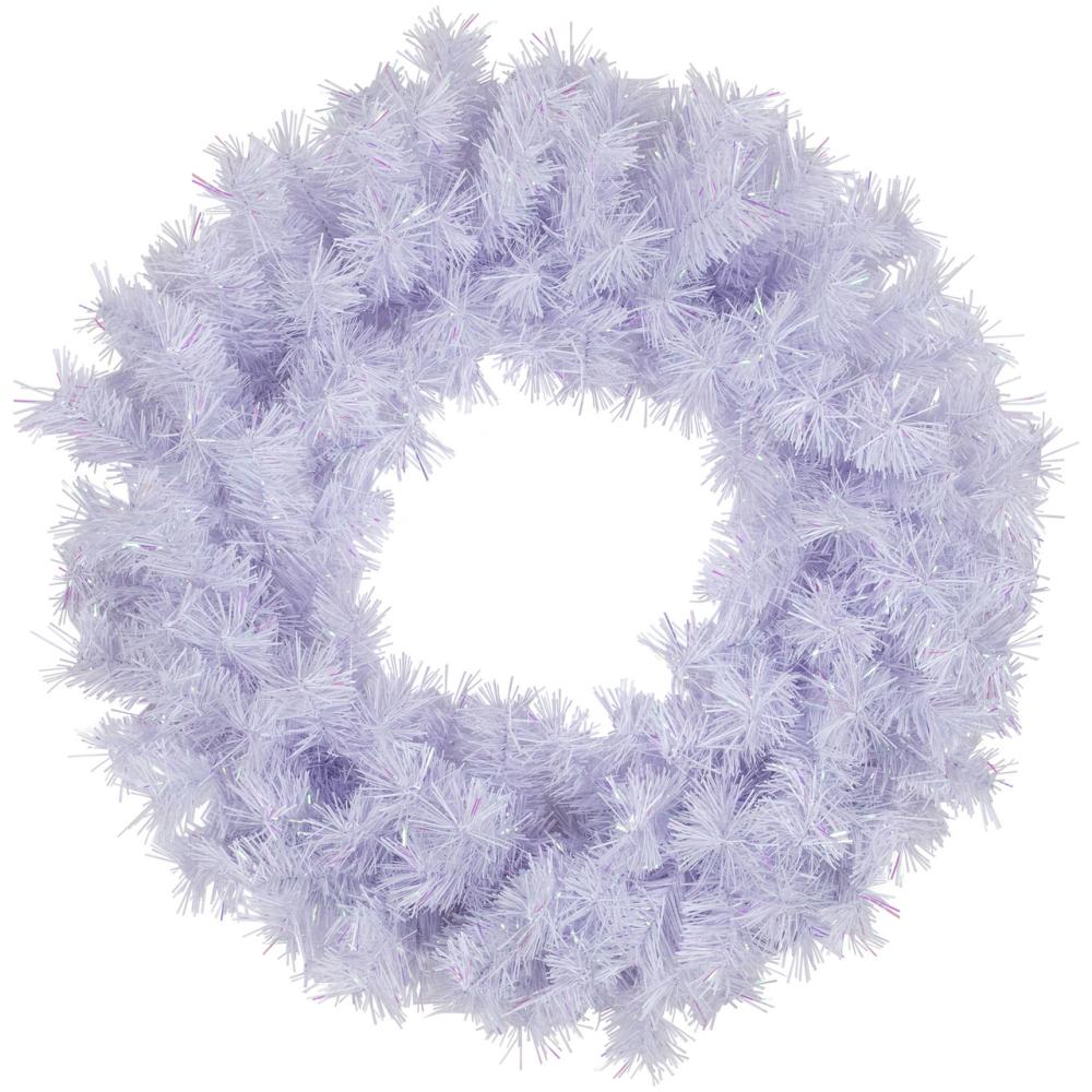 Unlit Wreaths | Icy White Iridescent Spruce Artificial Christmas Wreath – 18-Inch, Unlit Specialty Wreaths Specialty Wreaths