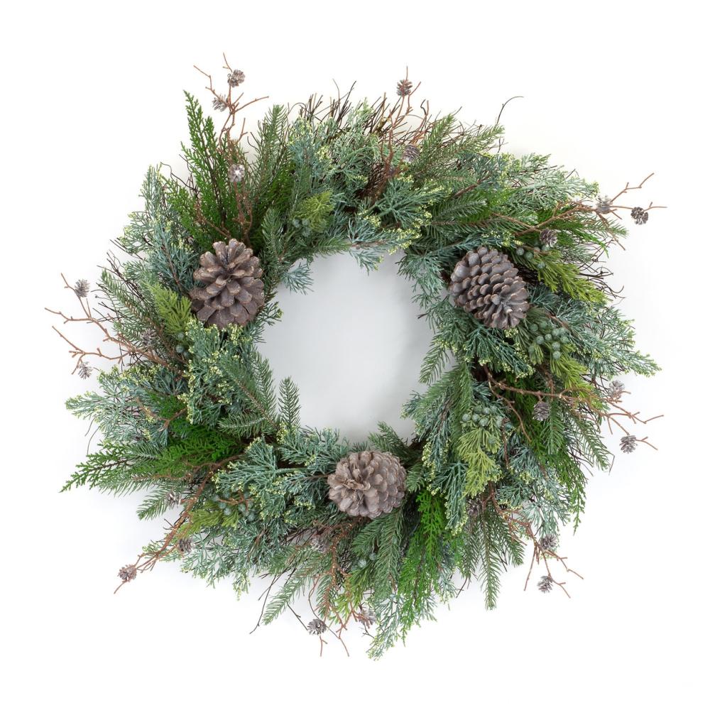 Unlit Wreaths | Juniper and Pine Artificial Christmas Wreath, 27.75-Inch, Unlit Unlit Wreaths Unlit Wreaths