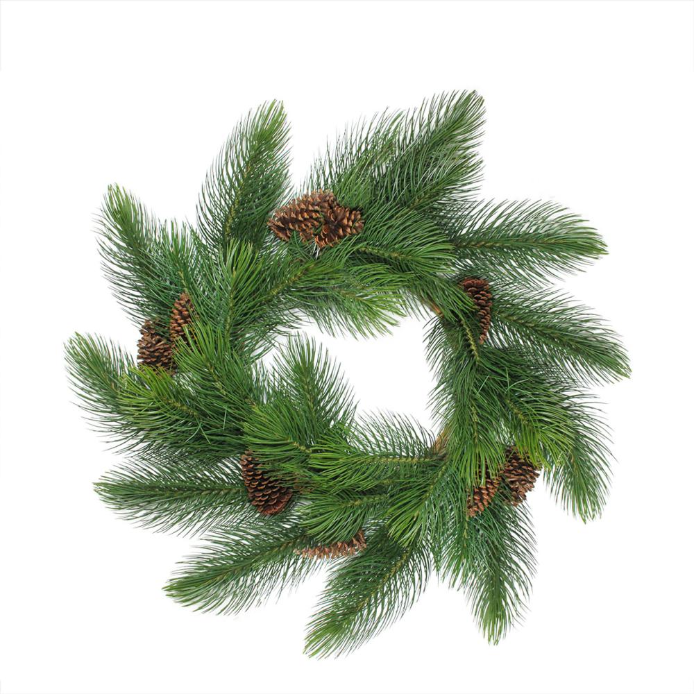 Unlit Wreaths | Long Needle Pine Artificial Christmas Wreath with Pine Cones – 44-Inch, Unlit Traditional Pine Wreaths Traditional Pine Wreaths