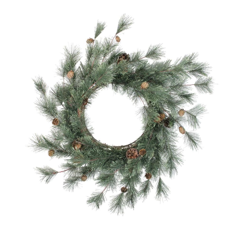 Unlit Wreaths | Mixed Pine Cones Artificial Christmas Wreath – 26-Inch, Unlit Traditional Pine Wreaths Traditional Pine Wreaths