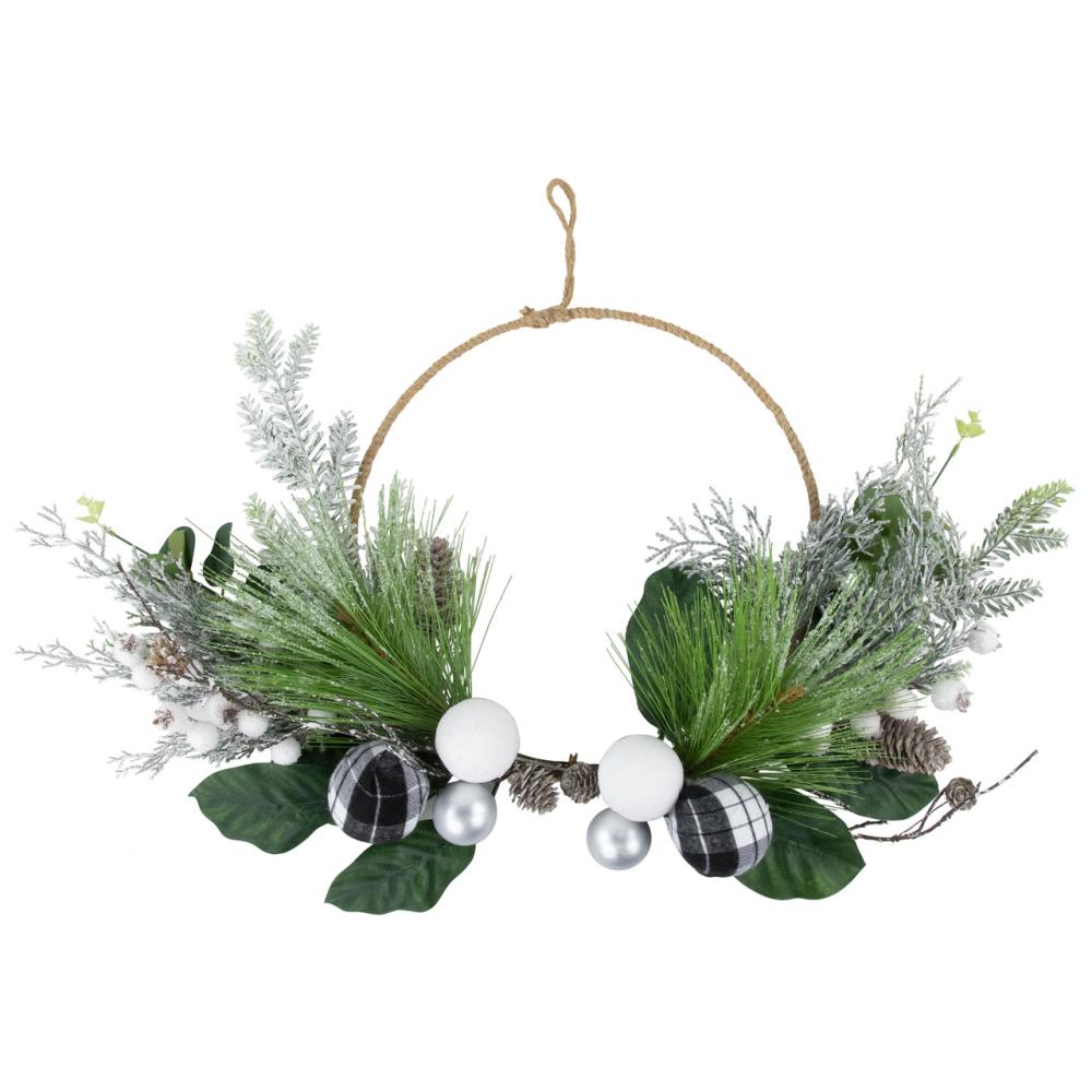 Unlit Wreaths | Real Touch™️ Winter Greenery with Pinecones Artificial Christmas Wreath- 18" – Unlit Specialty Wreaths Specialty Wreaths