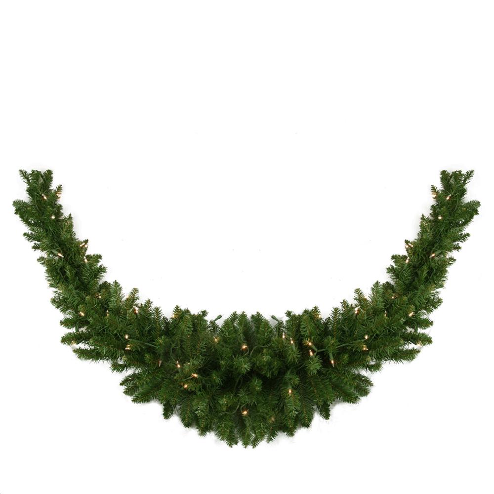 Pre-Lit Swags | 60" Pre-Lit Eastern Pine Artificial Christmas Swag – Clear Lights Pre-Lit Swags Pre-Lit Swags