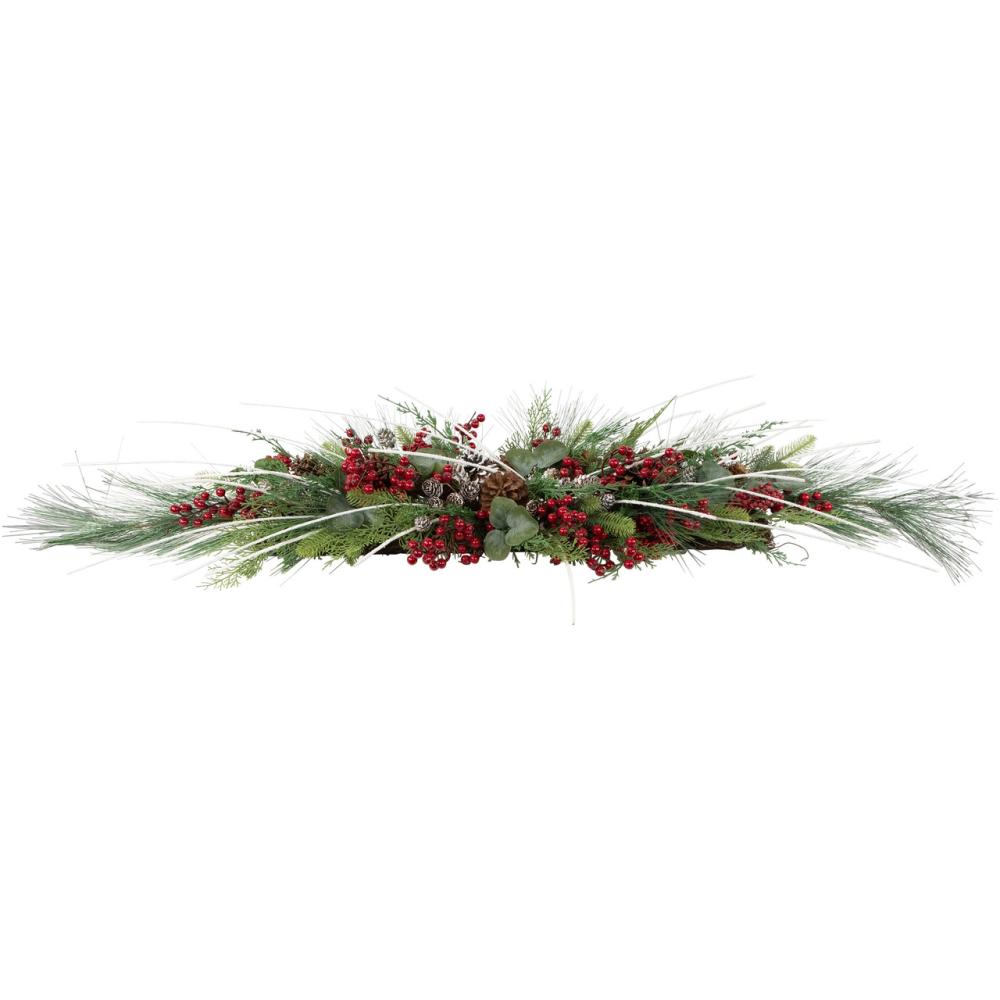 Unlit Swags | Real Touch™ Berries and Birch Twigs Artificial Pine Christmas Swag – 62" – Unlit Swags & Teardrops Unlit Swags