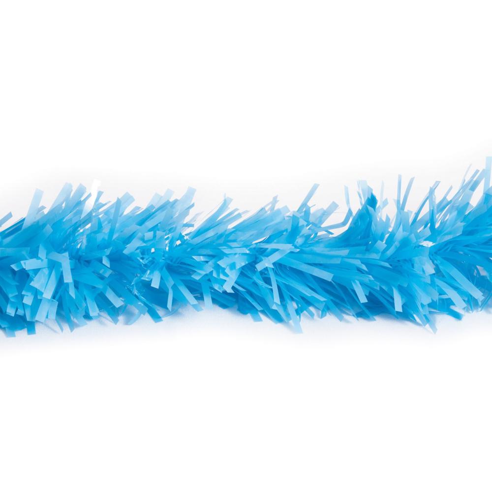 Specialty Garland | 25′ x 4" Light Blue Twist Tinsel Christmas Garland – Unlit Classic Tinsel Garland Classic Tinsel Garland