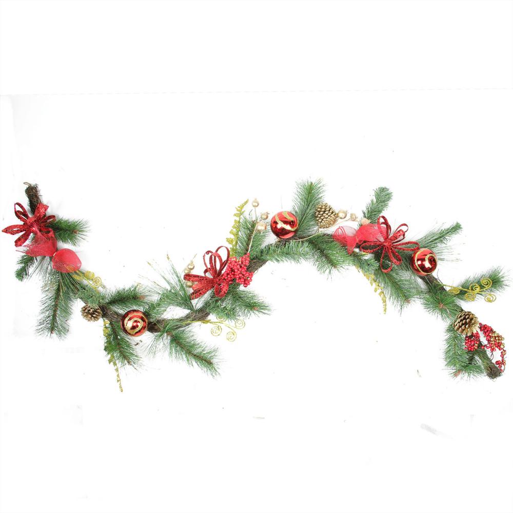 Specialty Garland | 6′ x 10" Pinecone Artificial Christmas Garland – Unlit Garland Specialty Garland