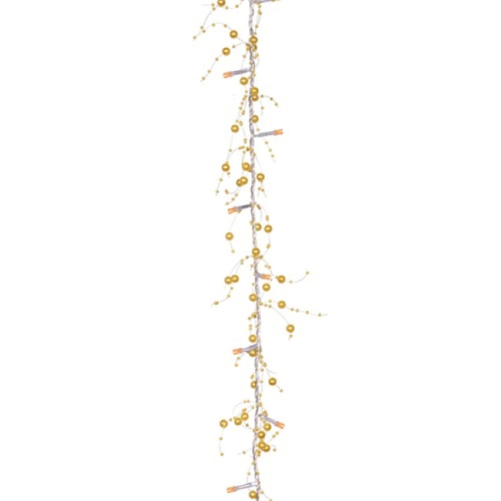 Pre-Lit Garland | 78" Pre-Lit LED Gold Beaded Artificial Christmas Garland Beaded Garland Beaded Garland