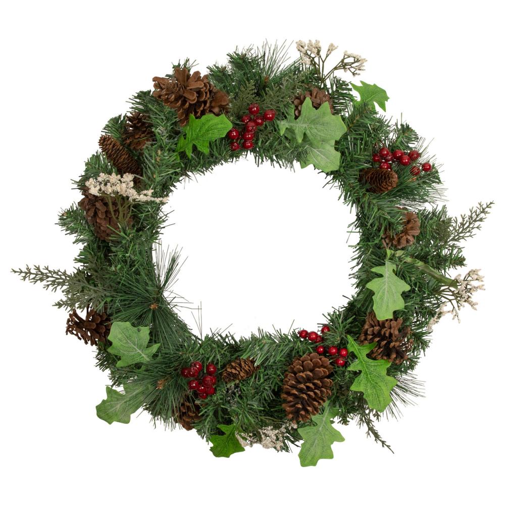 Specialty Wreaths | Decorated Natural Pine and Berry Artificial Christmas Wreath, 24-Inch, Unlit Specialty Wreaths Specialty Wreaths