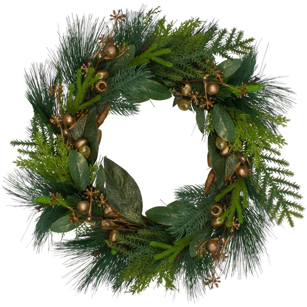 Specialty Wreaths | Leaves, Berry and Cedar Artificial Christmas Wreath – 20-Inch, Unlit Specialty Wreaths Specialty Wreaths