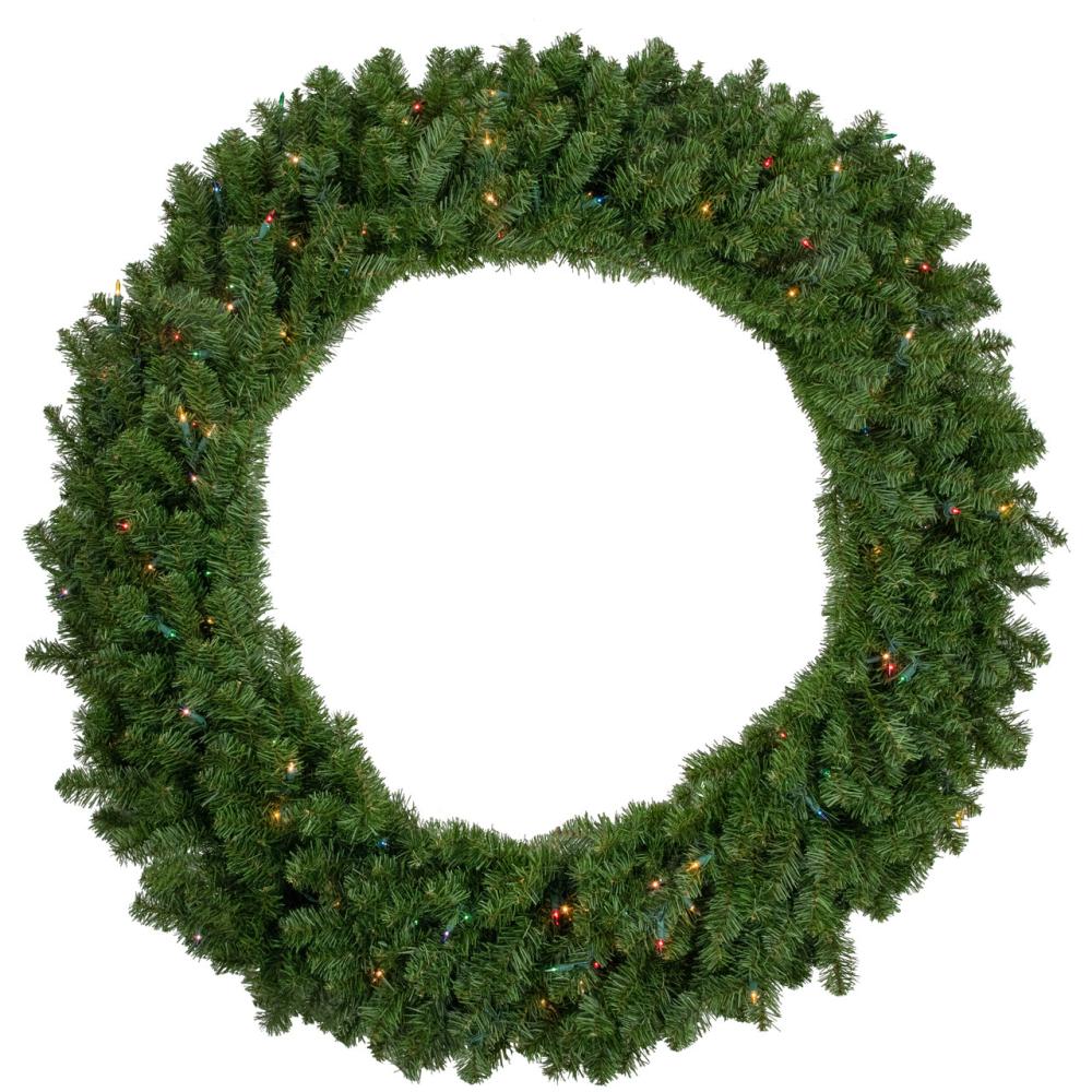 Pre-Lit Wreaths | Pre-Lit Canadian Pine Artificial Christmas Wreath, 48-Inch, Multicolor Lights Pre-Lit Wreaths Pre-Lit Wreaths