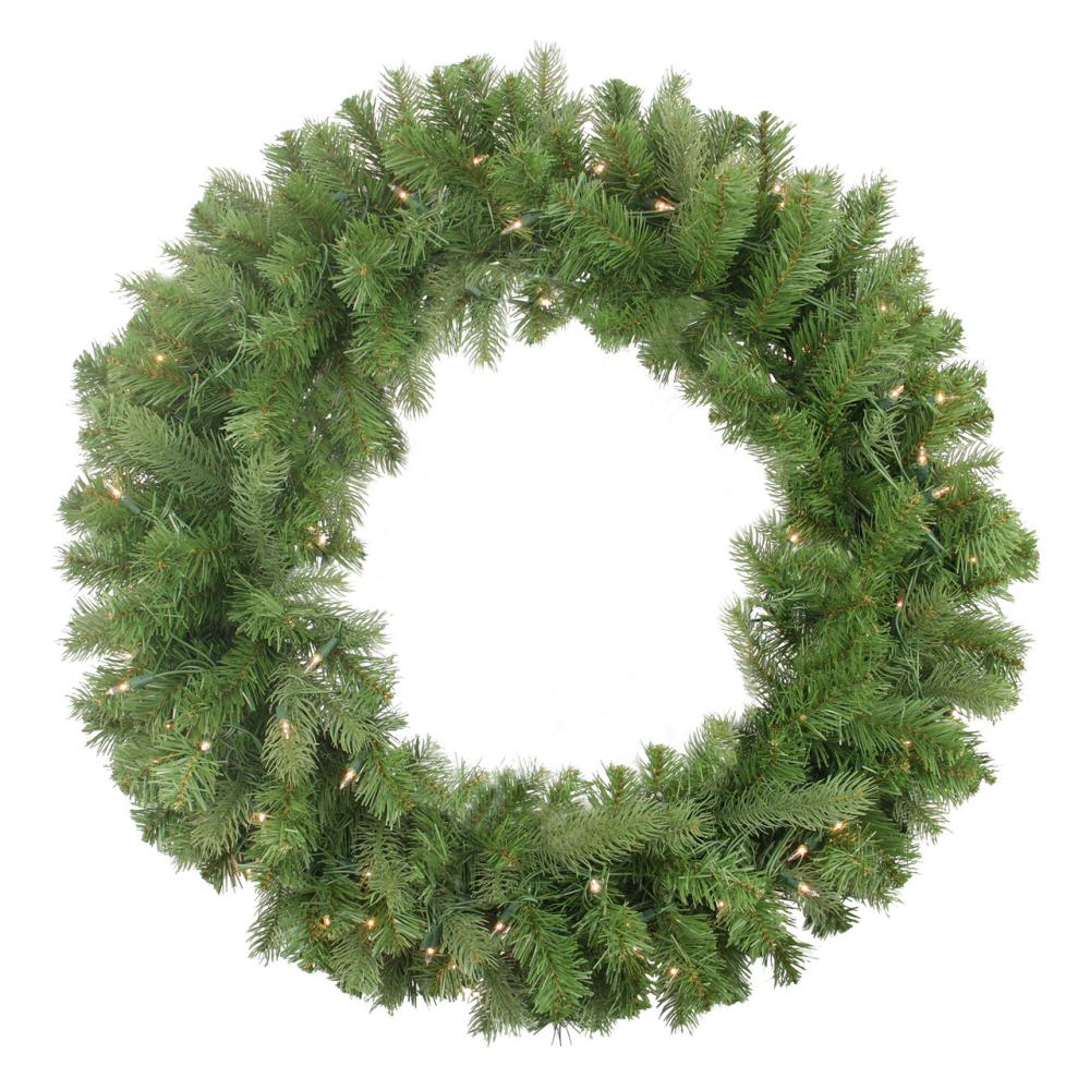 Pre-Lit Wreaths | Real Touch™️ Pre-Lit Noble Fir Artificial Christmas Wreath – 30" – Clear Lights Pre-Lit Wreaths Pre-Lit Wreaths